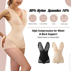 Shapewear Sexy Mesh Compression Breathable Seamless Bodysuit Tummy Tuck BodyShaper Transparent Lingerie
