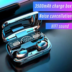 Sports Gaming Earbuds 3500mAh TWS True Wireless Bluetooth 5.1 Noise Canceling Stereo LED Display With Mic