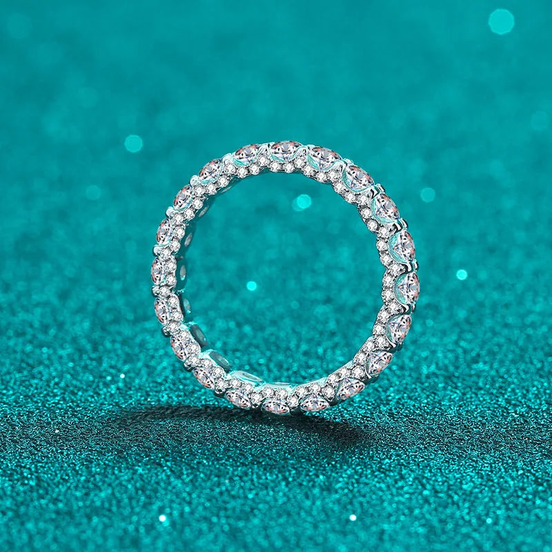 Luxury Brilliant 2.5CT D Color VVS1 Moissanite Diamond Ring | GRA Certificate