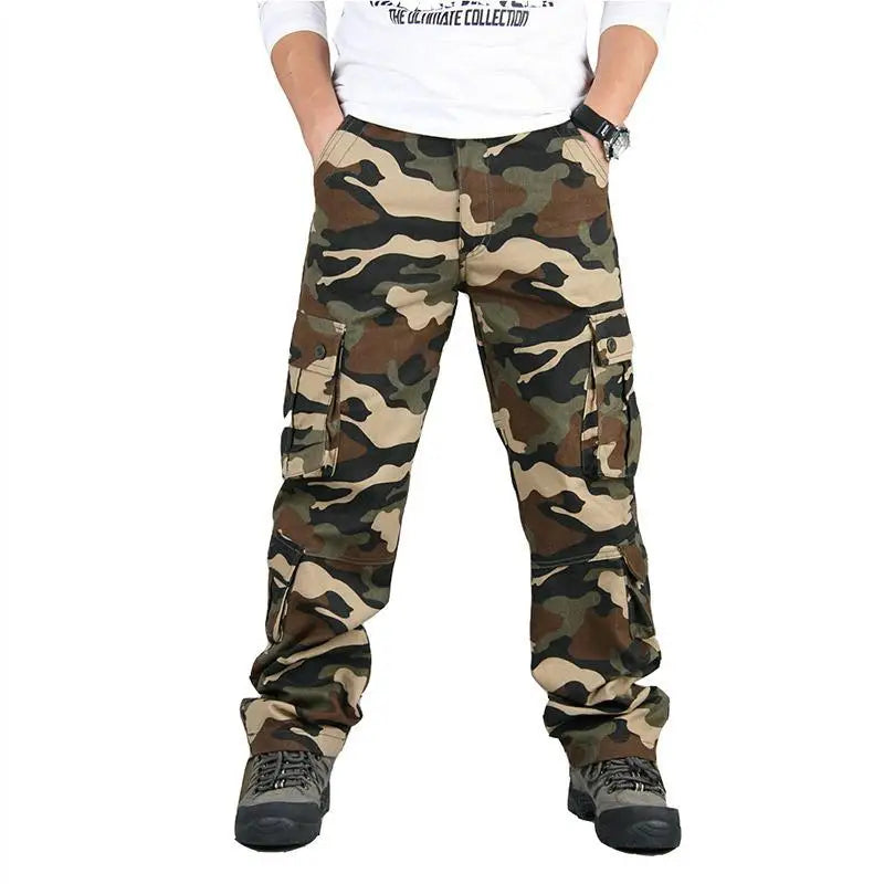 Top Quality Stylish Men's Cotton Tactical Military Multi Pockets Trousers Cargo Pants