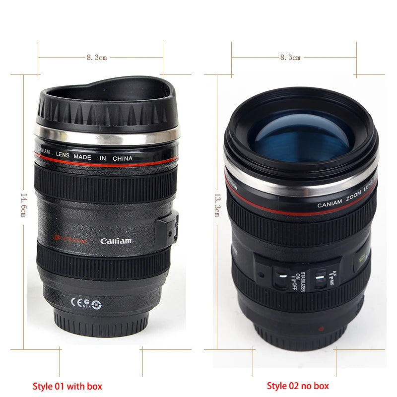 Stainless Steel Camera EF24-105mm Coffee Lens Mug | Vacuum Insulation