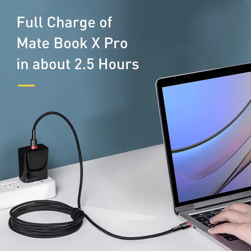 Baseus 100W 5A USB C PD Fast Charger USB C To USB Type C Cable For iPhone 15 Plus/Pro/Max, MacBook, iPad Pro/Air/Mini, Samsung