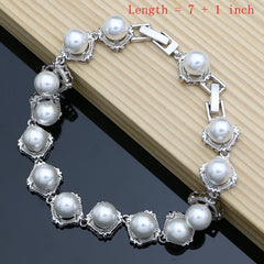 Luxury 925 Sterling Silver Freshwater Pearl Jewelry Sets
