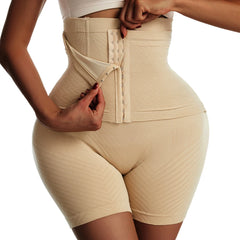 Fajas Colombianas Compression Seamless Shapewear High Waist Tummy Control Body Shaper with Hook Butt Lifter