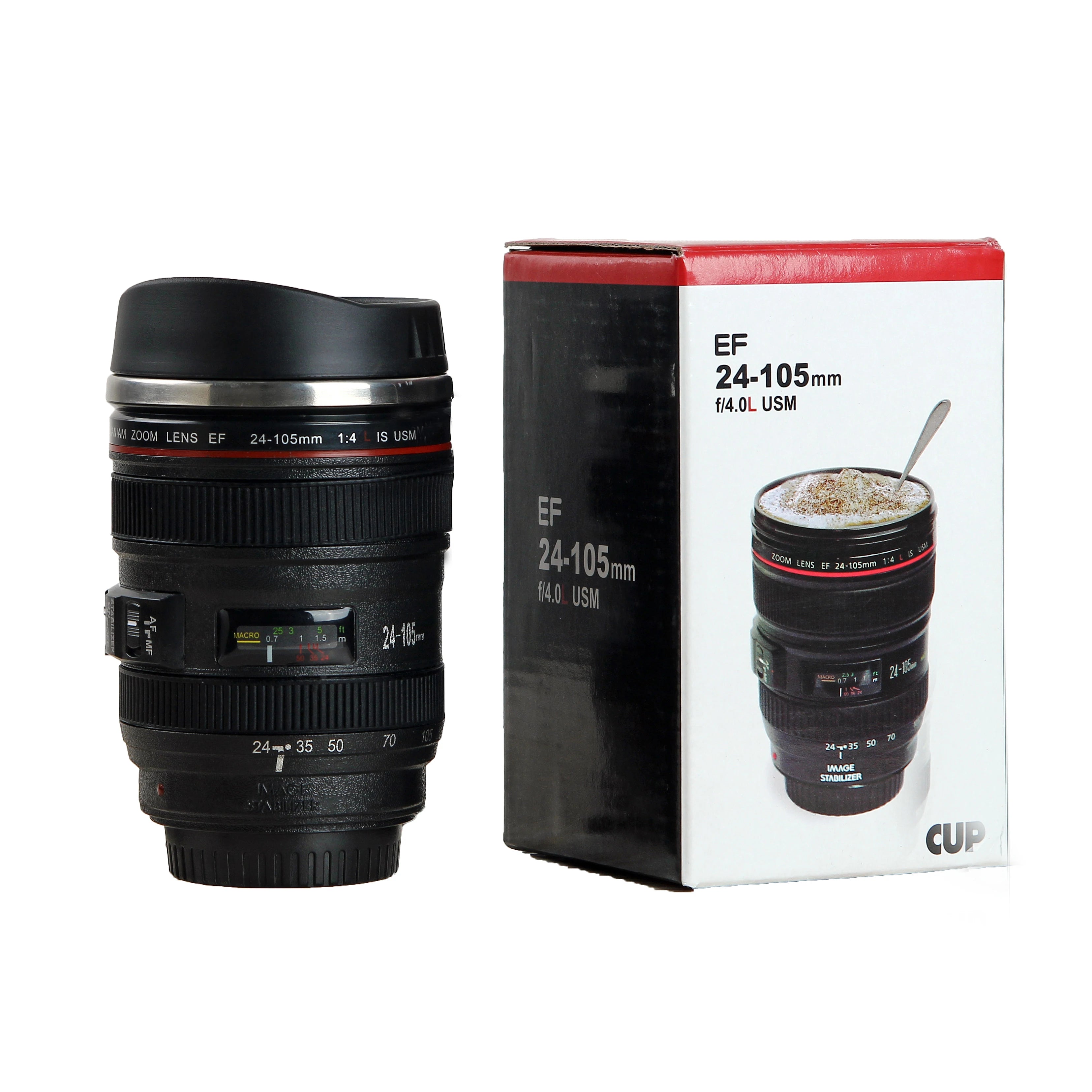 Stainless Steel Camera EF24-105mm Coffee Lens Mug | Vacuum Insulation