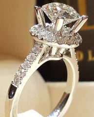 Exquisite Brilliant Sparkling 925 Sterling Silver Simulation Diamond CZ Ring