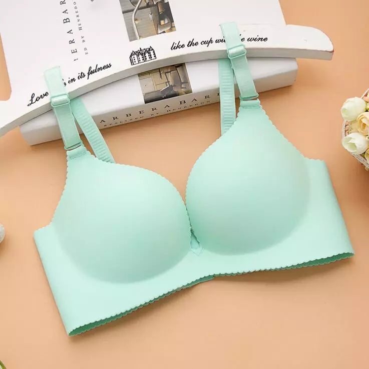 Elegant Women Sexy Seamless Floral Push Up Wire Free Bras