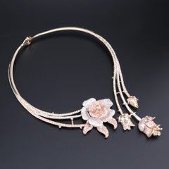 New Arrival - Exquisite Luxury 3PCS Dazzling Flower Jewelry Sets