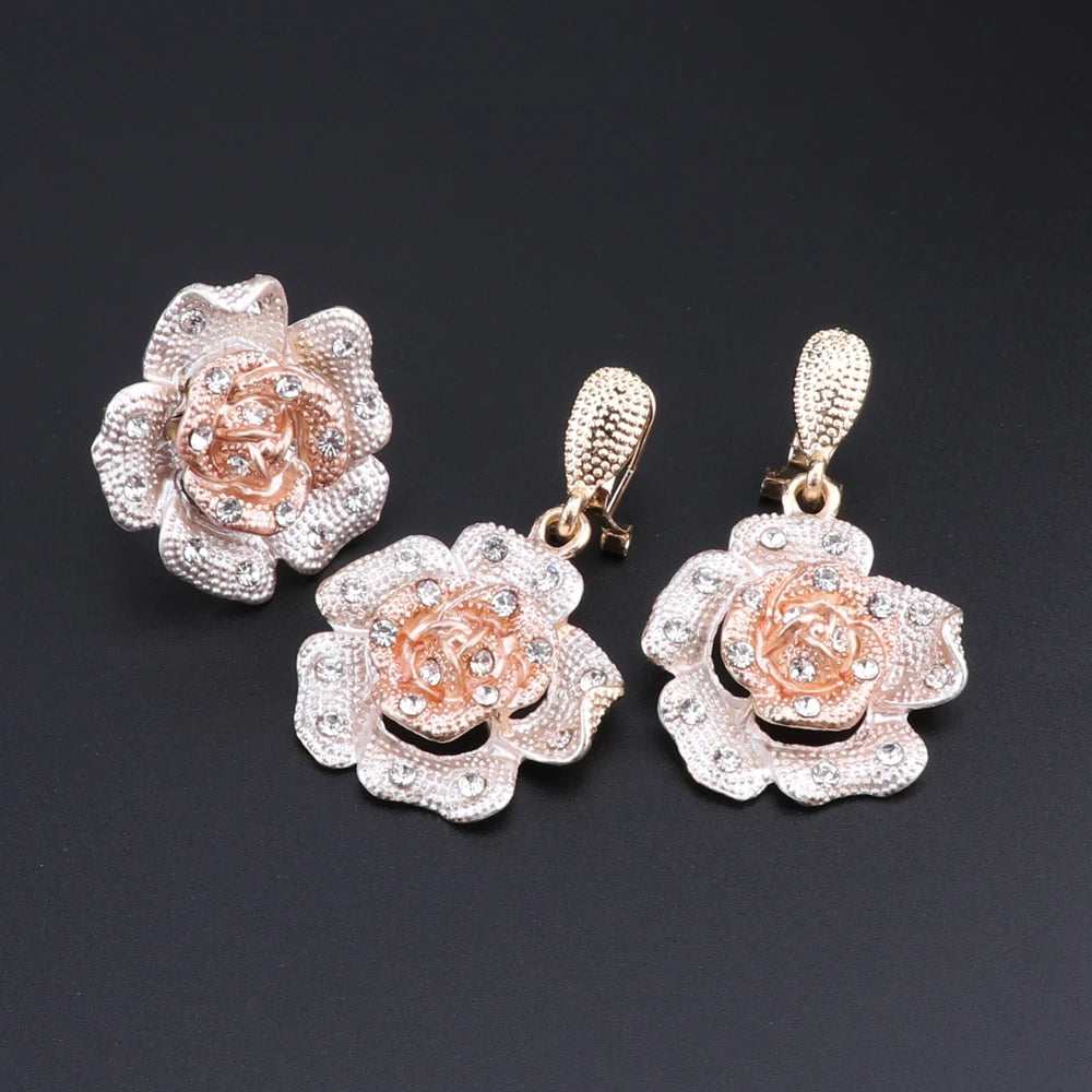 New Arrival - Exquisite Luxury 3PCS Dazzling Flower Jewelry Sets
