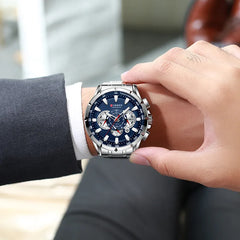Luxury Curren Men’s Sport Luminous Chronograph Wristwatch| Waterproof Stainless Steel