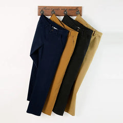 High Quality Luxury Men's Casual Cotton Stretch Trousers Pants