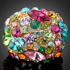 Luxury Colorful Brilliance Multicolor Crystal Ring