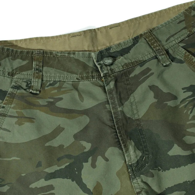High Quality Trendy Men's Casual 100% Cotton Camouflage Camo Military Cargo Shorts