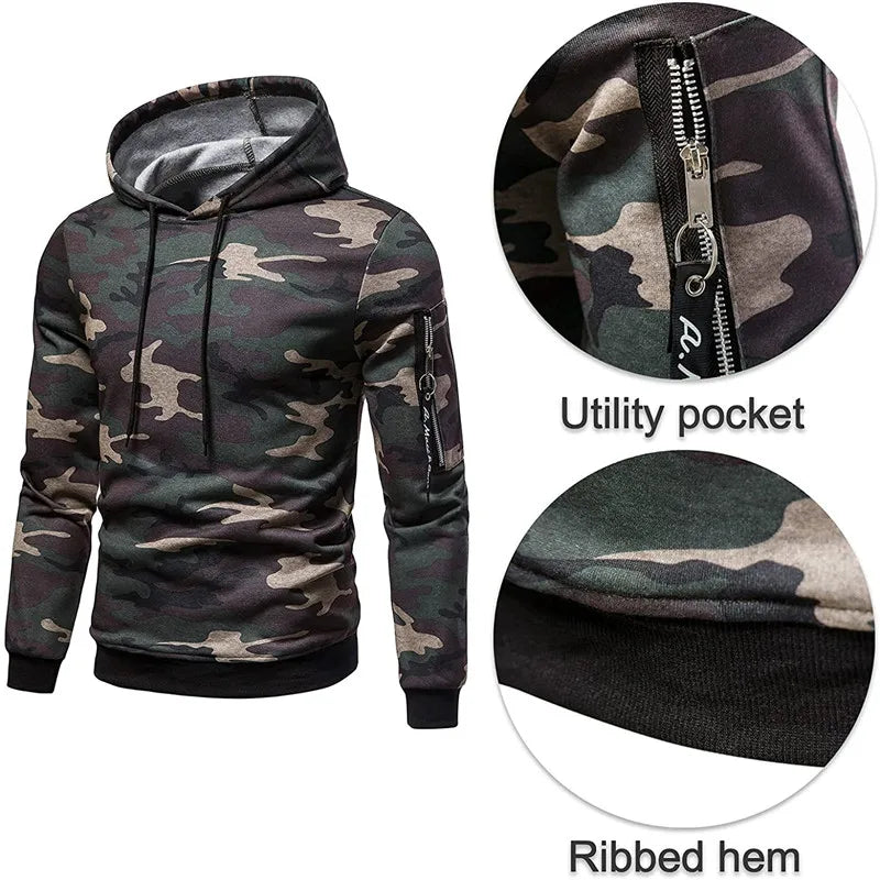High Quality Men's 2 Piece Sportswear Military Tactical Hoodie and Pant