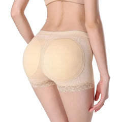 Women Seamless Lace Padded Butt Lifter Buttock Tummy Control Body Shaper