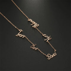 Gorgeous Stainless Steel Personalized Multiple Names Necklace