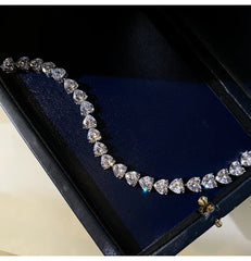 Exquisite 925 Sterling Silver Lab Diamond Tennis Bracelet