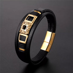 High Quality Luxury Genuine Leather Bracelet for Men