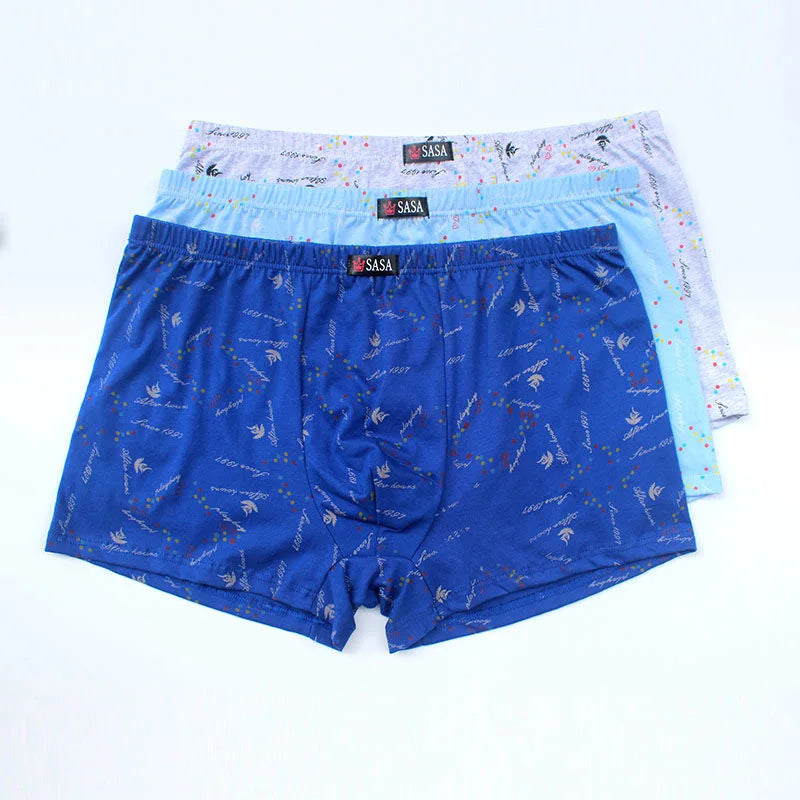High Quality 6Pcs Cotton Boxer Shorts Plus Size Loose Breathable
