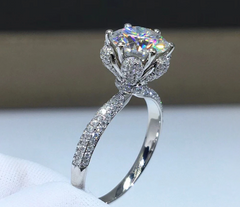 Brilliant 5CT GRA Certified Moissanite Engagement Ring | Customizable Name