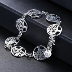 Gorgeous 925 Sterling Silver Tree Of Life Bracelet For Women and Girls