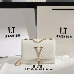 Luxury Fashion Embroidery Crossbody Shoulder HandBags with Sequined Tassel Clutch