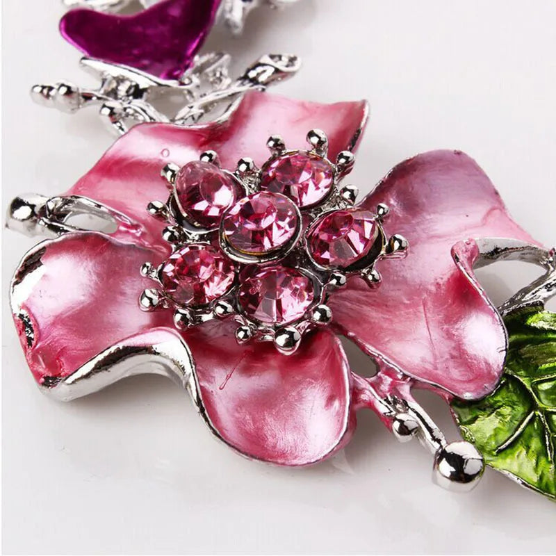 Moroccan-inspired Exquisite Rhinestone Flower Jewelry Set