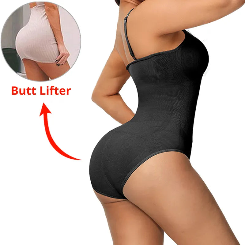 Compression Bodysuit Sculpting Body Shaper for Women Tummy Control Seamless Plus Size Butt Lifting Shaper