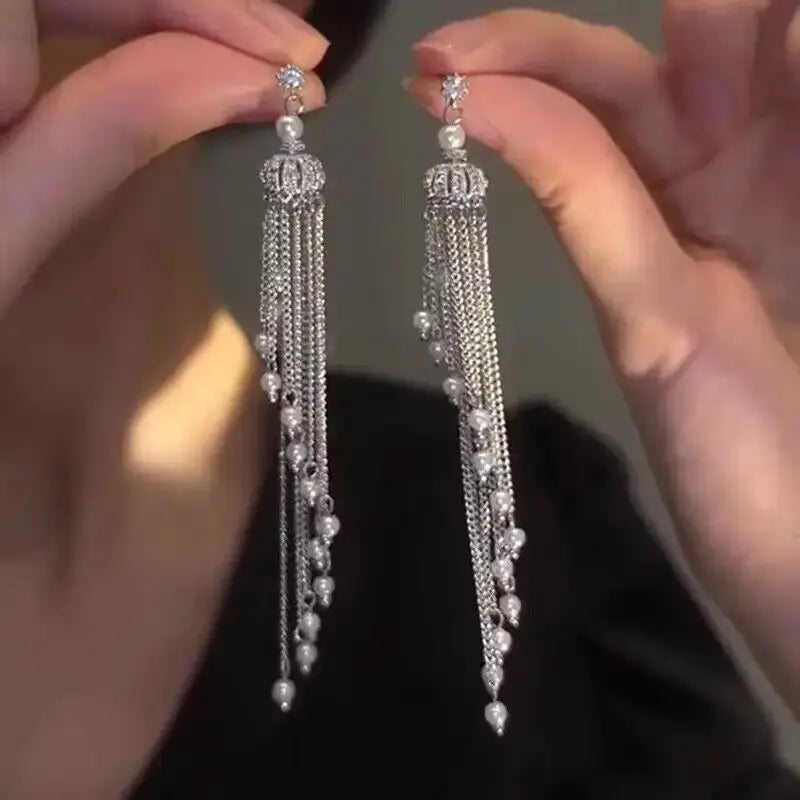 Exquisite Luxury Geometric Sparkling Dangle Drop Earrings
