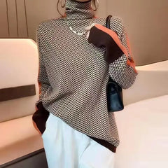 Gorgeous Luxury Fashion Stylish  Women's Sweater Knitted Turtleneck Sweaters