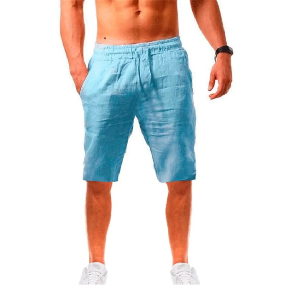 High Quality Men's Stylish Cotton Linen Casual Shorts