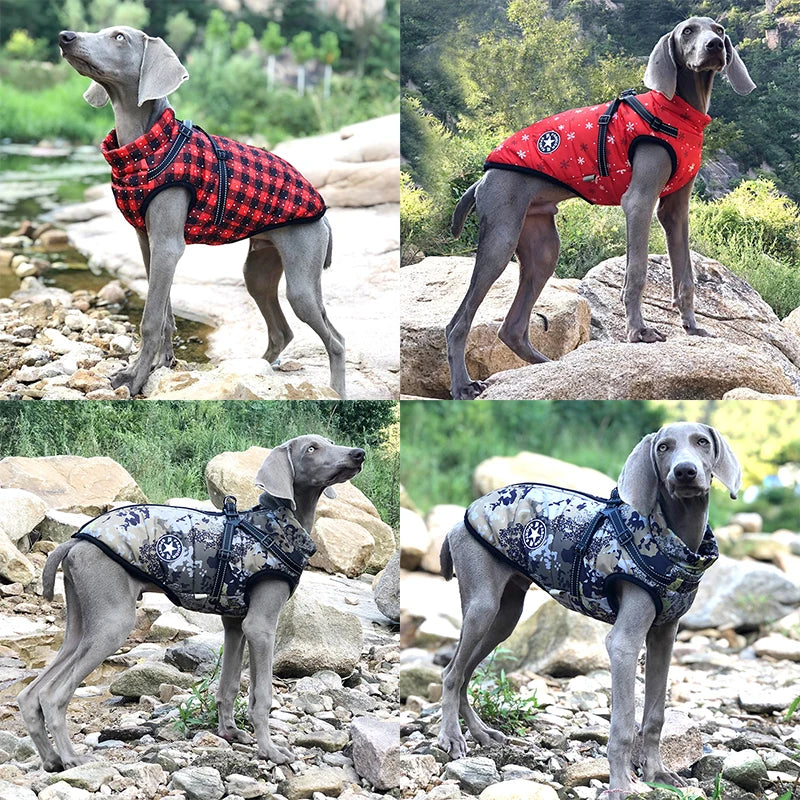 High-Quality Waterproof 100% cotton Pet Reflective Jacket with Harness for Small to Large Dogs