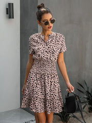 Gorgeous Elegant Women's Leopard Print Ruffle Mini Dress