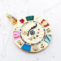 Exquisite Luxury 18 Gold Plated 925 Sterling Amulet Magical Lucky Symbol Element Butterfly Nature Tree Dragonfly Cross Pendant for Women and Men