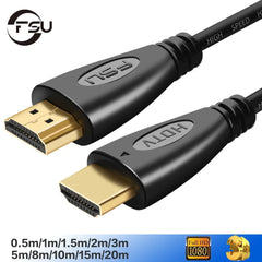 FSU HDMI-Compatible Cable: Gold-Plated 1.4 4K 1080P 3D Cable for HDTV Splitter Switcher