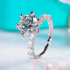 Gorgeous Radiant 3CT VVS1/D Moissanite Bridal Ring | GRA Certificate