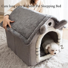 High Quality Corduroy Breathable Foldable Pet Sleeping Bed for Dogs and Cats