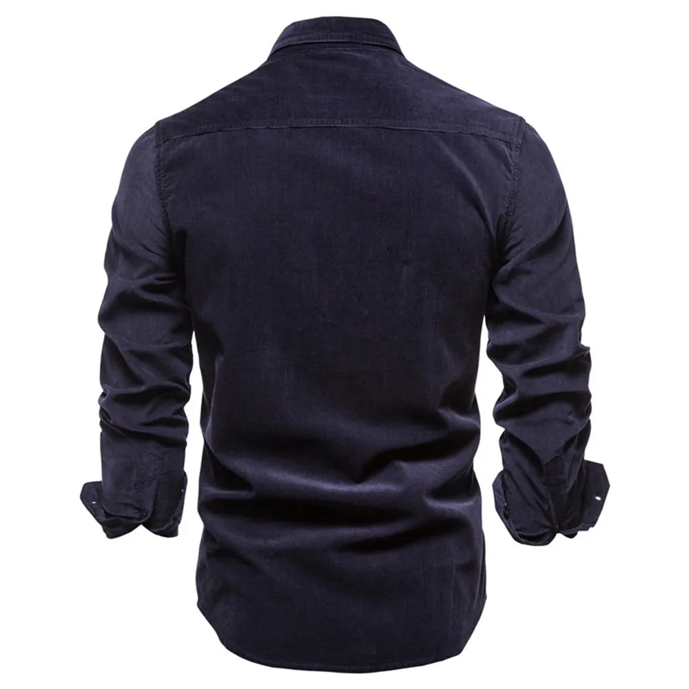 High Quality Fashion Stylish Men's Casual 100% Cotton Corduroy Shirts