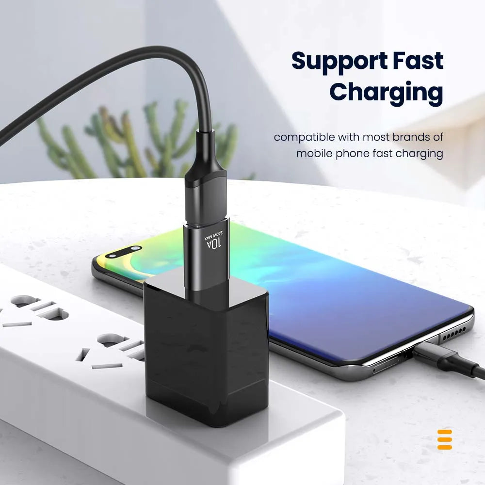 Super Fast Charging 240W 10A 10Gbps OTG USB 3.0 To Type C Adapter USB C Male To USB Female Converter OTG For Macbook Laptop Xiaomi Samsung