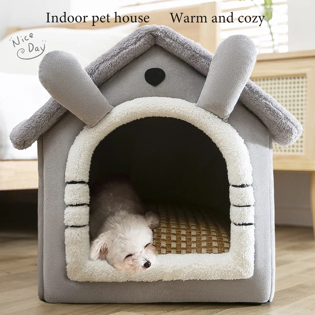 High Quality Corduroy Breathable Foldable Pet Sleeping Bed for Dogs and Cats