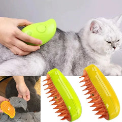 Durable High Quality 3 in 1 Electric Cat Steamy Brush With Spray