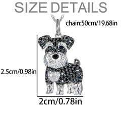Exquisite and Cute Sparkling Rhinestone Pendant Necklace for Dog and Cat Lovers