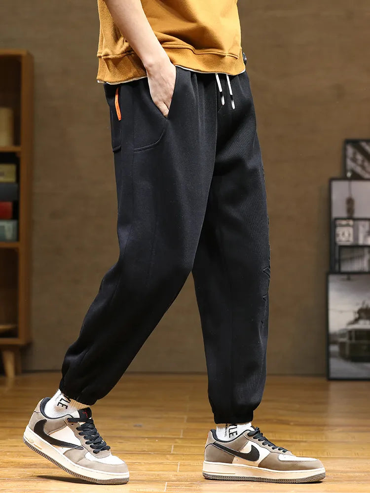 High Quality Trendy Fashion Stylish Men's Sport Cotton Loose Joggers Sweatpants with Letter Print Design