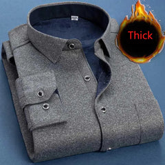 High Quality  Men's Casual Flannel Plaid Fleece Warm Shirts
