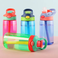 Durable Children's Water Bottle With Straw |Sports Fitness|Heat-Resistant|480ml