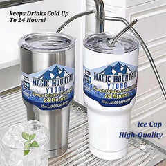 Magic Stainless Steel Freeze Thermos Tumbler with Straw | Vacuum Insulated Flasks and Thermoses