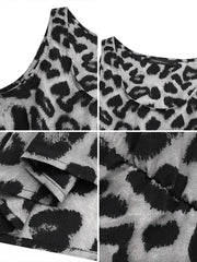 Luxury Elegant Boho Maxi Bohemian Leopard Print Dress