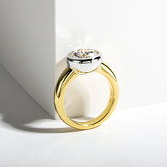 Unique Sparkling 3CT VVS1/D Moissanite Engagement Ring | GRA Certificate
