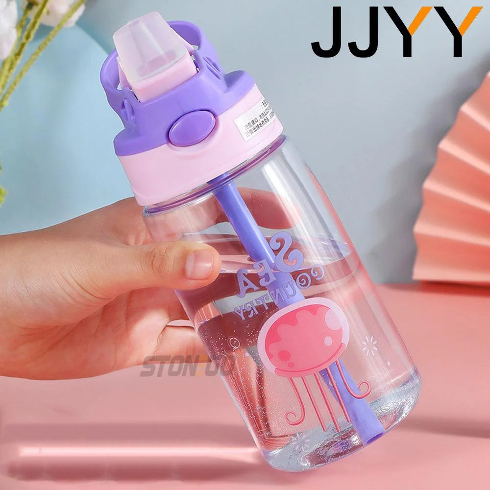 Adorable Cartoon Kids Water Sippy Cup Water Bottle with Straw|480ml