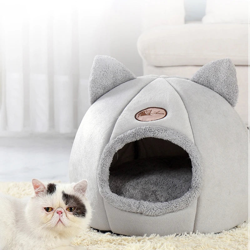 High Quality 100 Percent Cotton Deep Sleep Cozy Cave Tent Bed Breathable Detachable for Pets